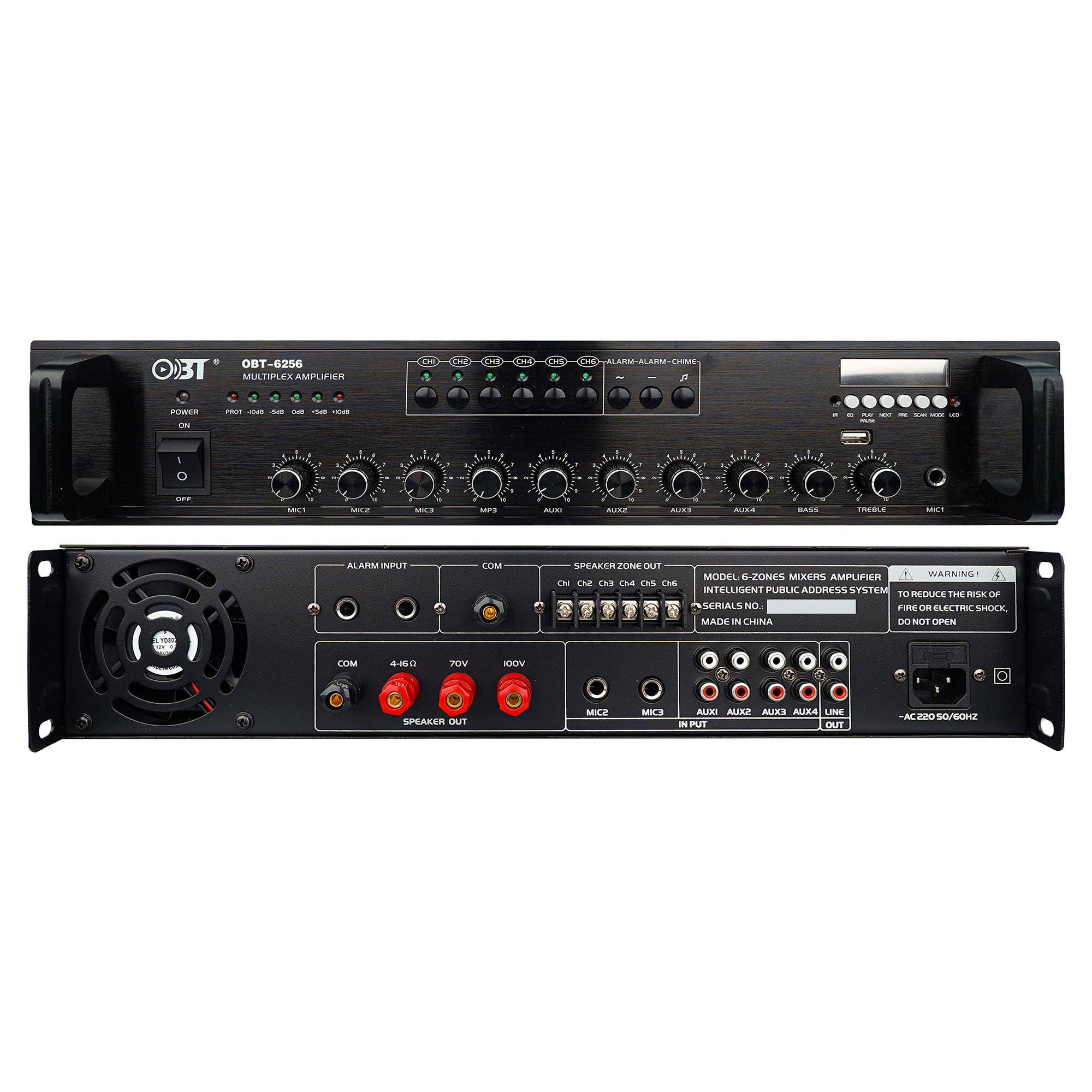 六分區(qū)定壓功放機(jī) OBT-6256_BT