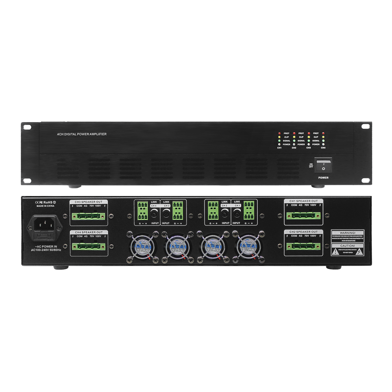 4通道純后級功放 OBT-7424