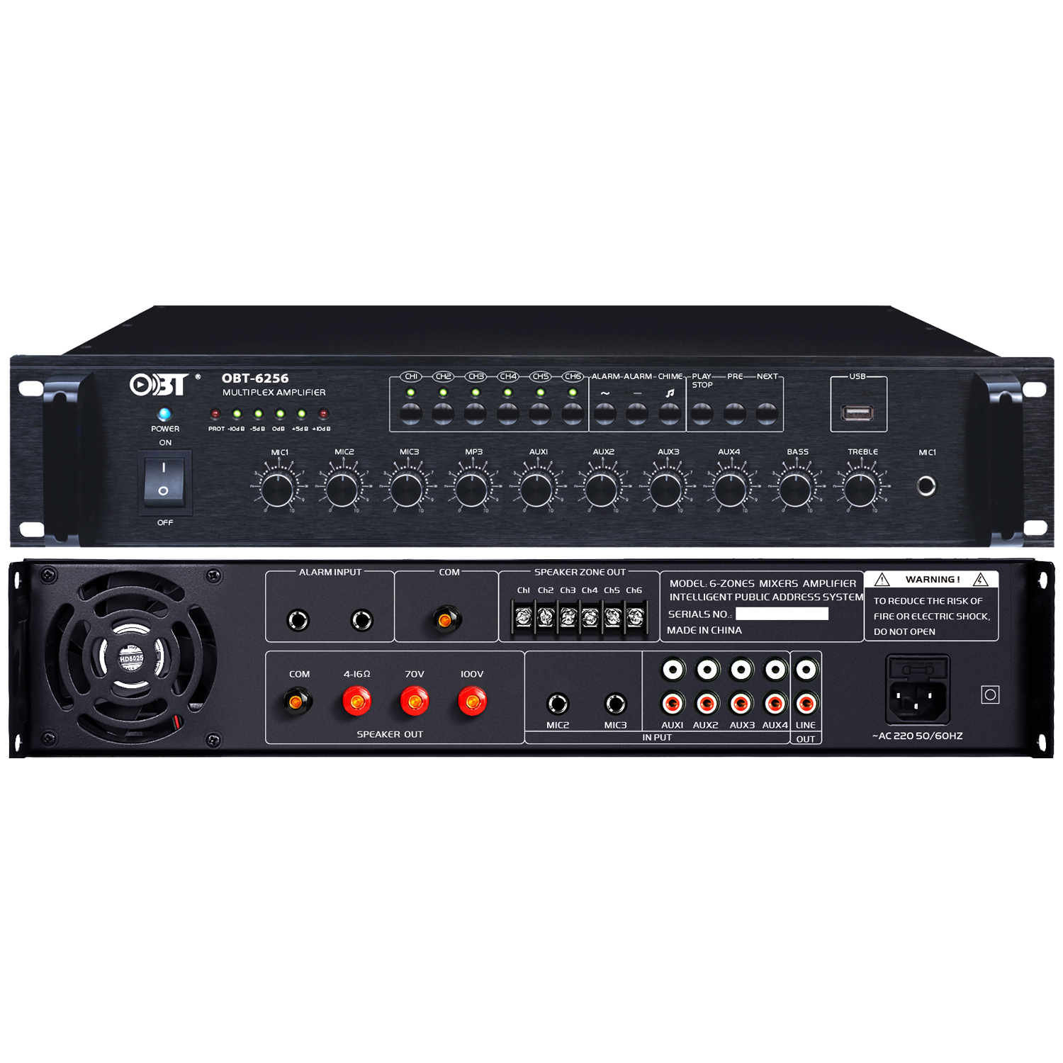 六分區定壓功放機 OBT-6256_MP3